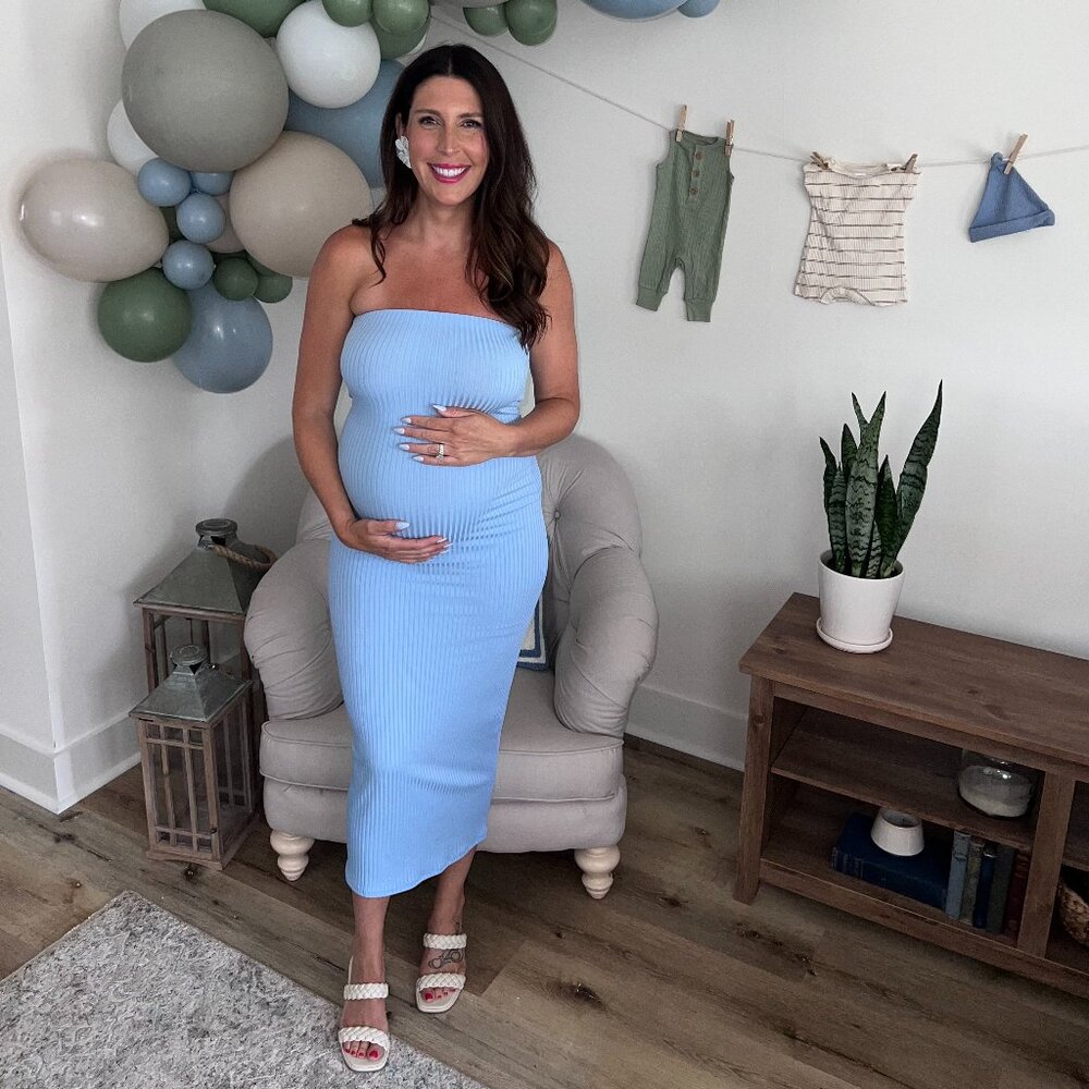 The Bodycon Dress & Duster Set (Baby Blue)